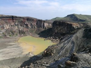 dormant crater of the Aso volcano Nakadake volcano view - Aso volcano tour-