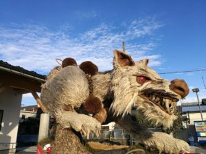 Kumamoto festivals - wolf sculpture, Hassaku festival - Yamato, Explore Kumamoto