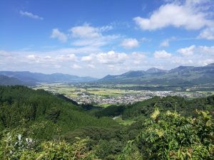 Kumamoto sightseeing spot, Aso caldera view, Minami Aso in summer