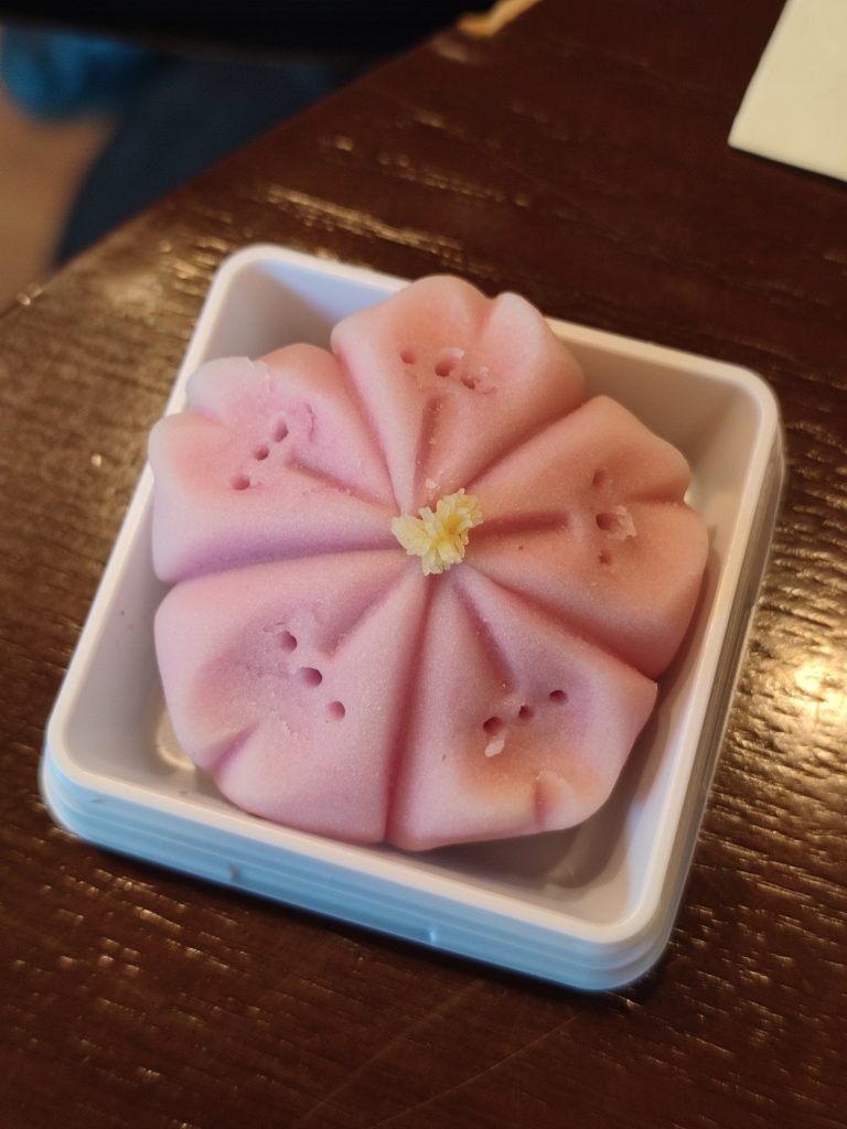sakura shaped japanese sweets