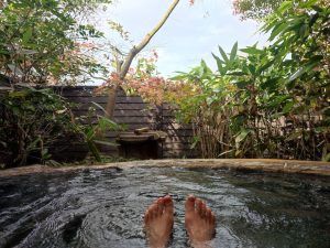 outdoor hot spring bath