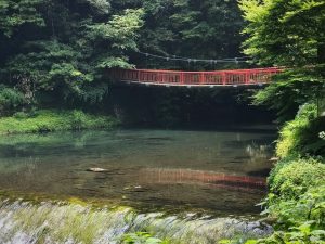red bridge at Kikuchi gorge