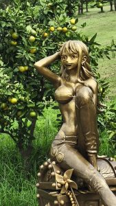 nami statue Kumamoto one piece tour