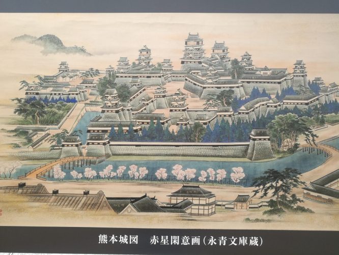 painting of kumamoto castle in edo era