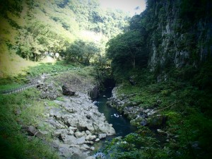 Walking path along the gorge